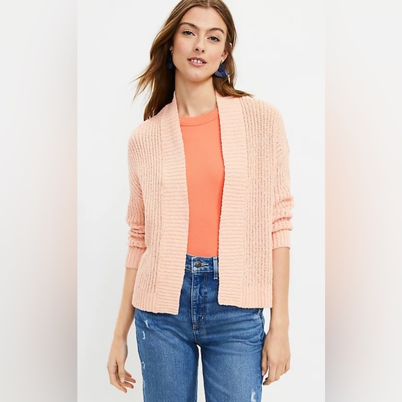 LOFT Sweaters - LOFT RIB TRIM CARDIGAN